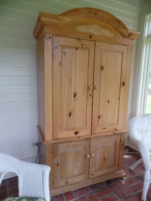 Knotty Pine Armoire 