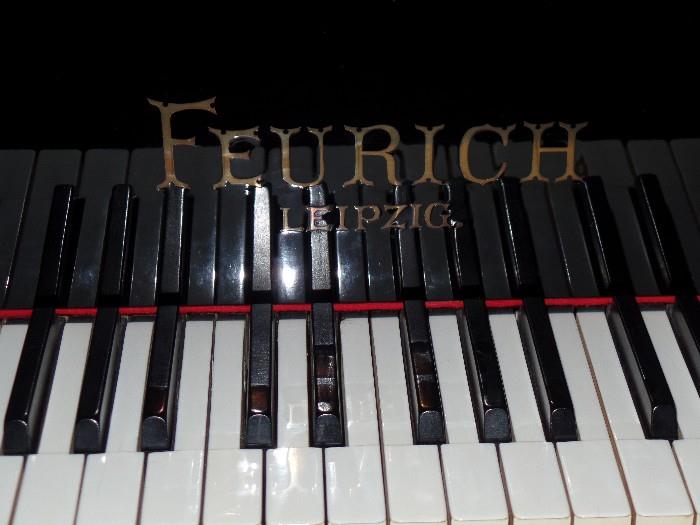 Feurich Leipzig  Grand Piano - 5'8" x 6'  Built 1908 High glass finish and Ivory is in perfect condition - Needs tuning. **Piano is still available** 