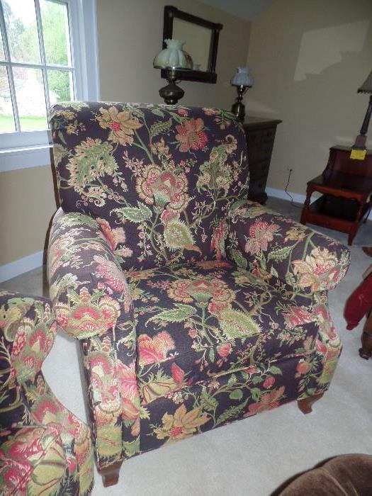 1 of 2 matching upholstered chairs