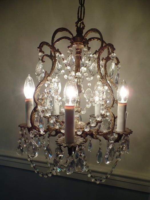 Crystal Chandelier (same fixture, just with lights on)