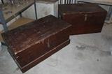 Two antique chests/trunks.