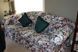 Floral couch.