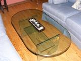 Oval Glass Coffee Table