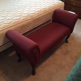 #39 Burgundy Bench $75