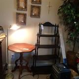 #70 Pie Table Pedestal 23x29 $150
#22 5 Shelf Stack Display Cabinet 30x52x13 $100