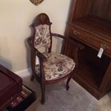 #34 French Chair with Mother of Pearl Inlay $300
#7 Hammary Wood Bookcase 32x18x76 $175 