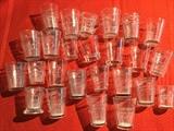 some vintage druggist dose glass cups