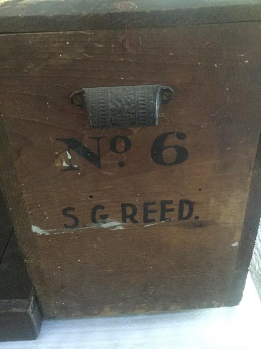 Antique document box owned by the founder Simeon Gannett Reed, the Oregon pioneer Reed College was named after.