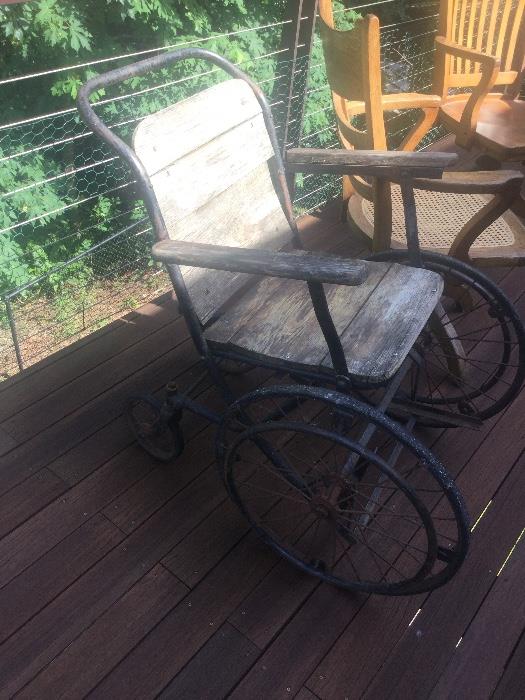 Antique wheelchair