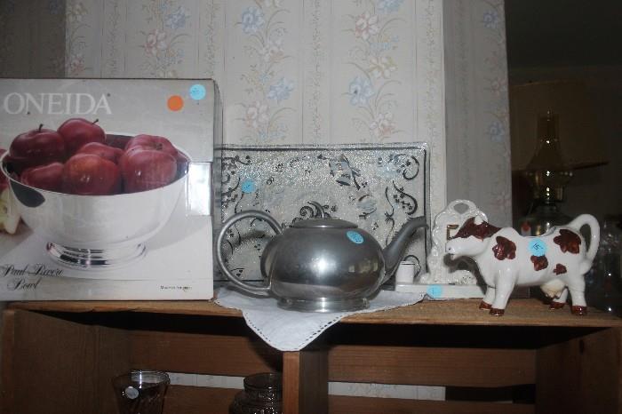 cow creamer/oneida silver and more