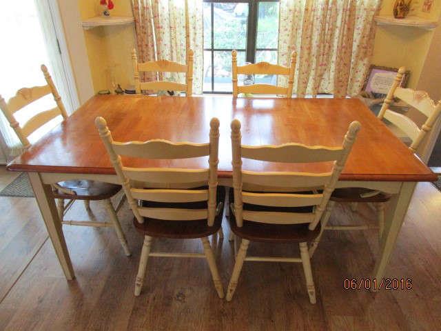 Breakfast Table with 6 chairs.  