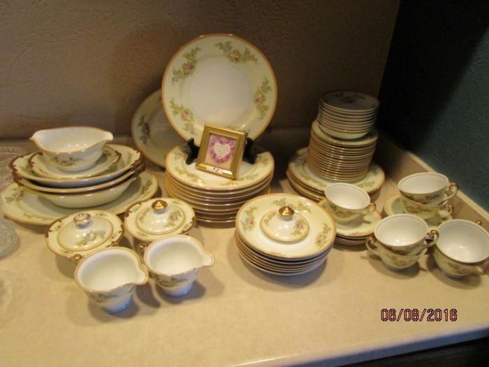 BEAUTIFUL CHINA.  VERY OLD.  SOME PIECES HAVE SMALL CHIPS.  MOST DO NOT.