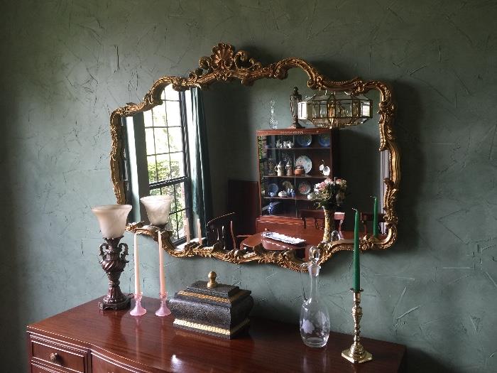 Vintage Gold leaf framed mirror