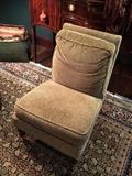 Lillian August slipper chair. Oriental rug, 9x12