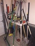 Yard and garden tools.