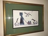 Three signed and numbered Diane Graebner Amish themed art.