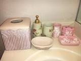 Decorative bathroom accessories.