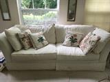White Bauhaus sofa, loveseat and oversized chair.