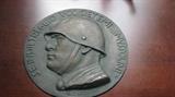 Mussolini bronze plaque