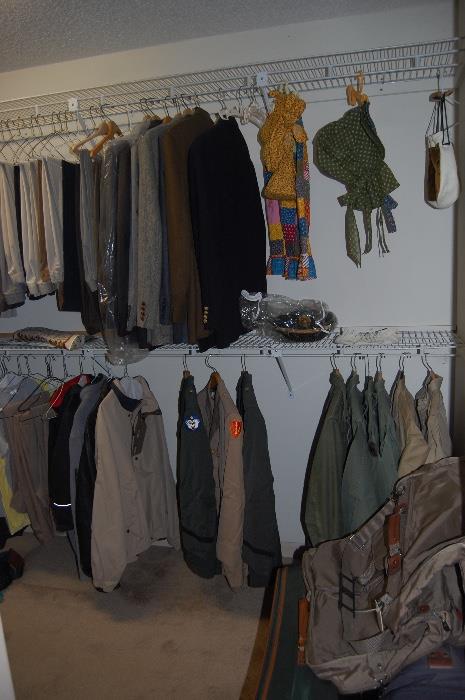 Various clothes. Bonnet. Apron. 