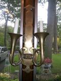 Pr Bronze Sconces