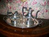 5 pc Sterling Tea Set Cheltenham & Co LTD 76.49 Toz
TRAY IS NOT STERLING!
ALL STERLING WILL BE PRICED FOR MORE THAN IT'S SILVER CONTENT.