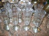 8 Sterling Base Glasses