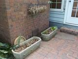 concrete and wall planter