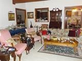 Crystal, tables, rugs, sofa, magazine racks, pillows, miniatures and lots of misc.!