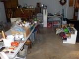 lots of garage misc., hand and lawn tools