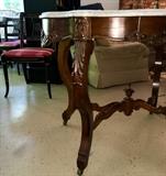 Victorian marble-top table. 