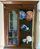 Circa 1890 English oak secretary. 