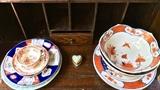 Assorted antique china + Limoges box.