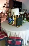 Assorted lamps - new and antique. 