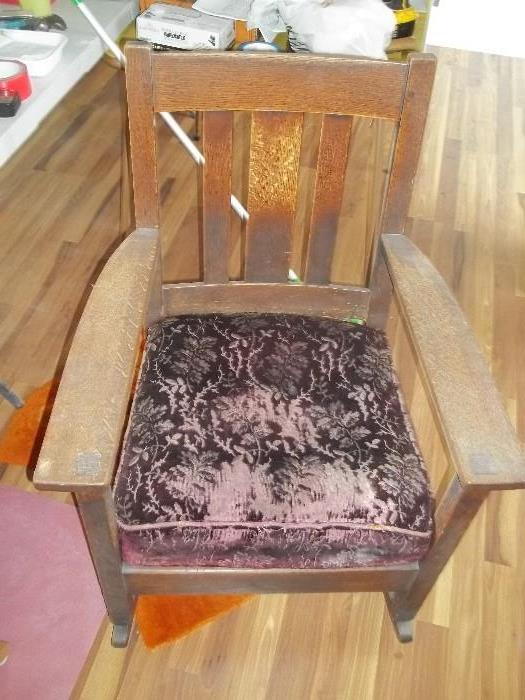 Early 1900"s Wood Rocking Chair 
