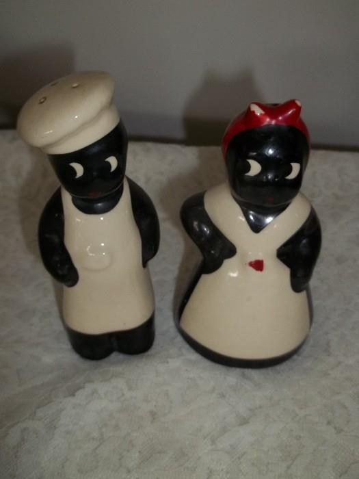 Vintage (Ceramic) Aunt Jemima & Uncle Moses S&P