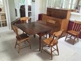 Vintage/antique dinning table with dry sink cupboard hutch 