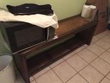Microwave and sofa table