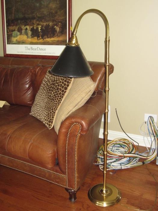 brass floor lamp