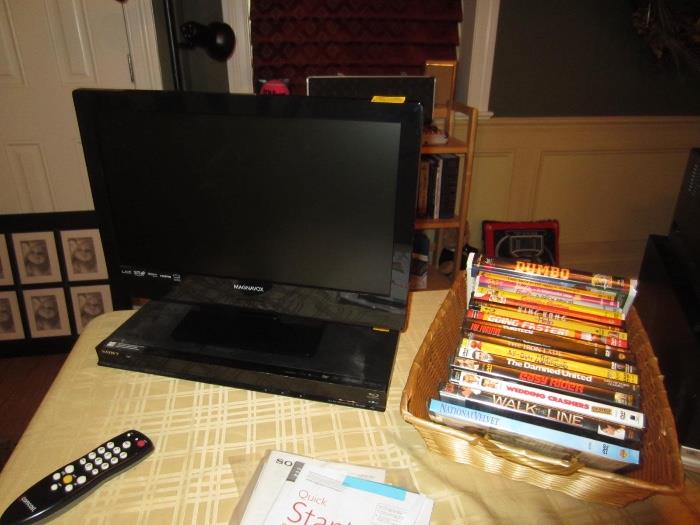 flat panel television, dvd movies