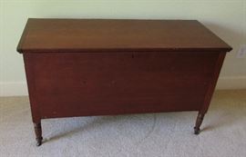 6 board pine blanket chest circa late 1700's early 1800's all hand hewn