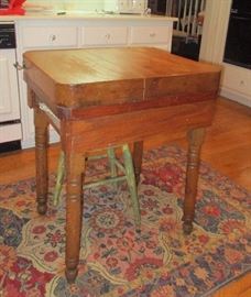 chopping block made of pine and oak circa 1800's