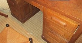 Oak executive desk