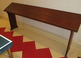 school desk for a row of students pine unusual item
