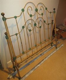 antique iron bed full size