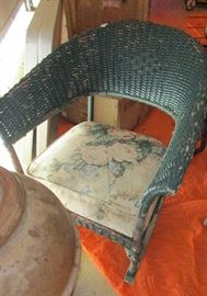 old wicker rocker