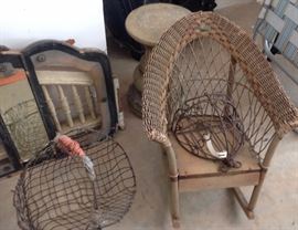 childs wicker rocker