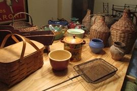 pottery, baskets