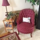 side chair and table