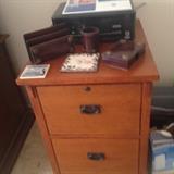 wood filing cabinet